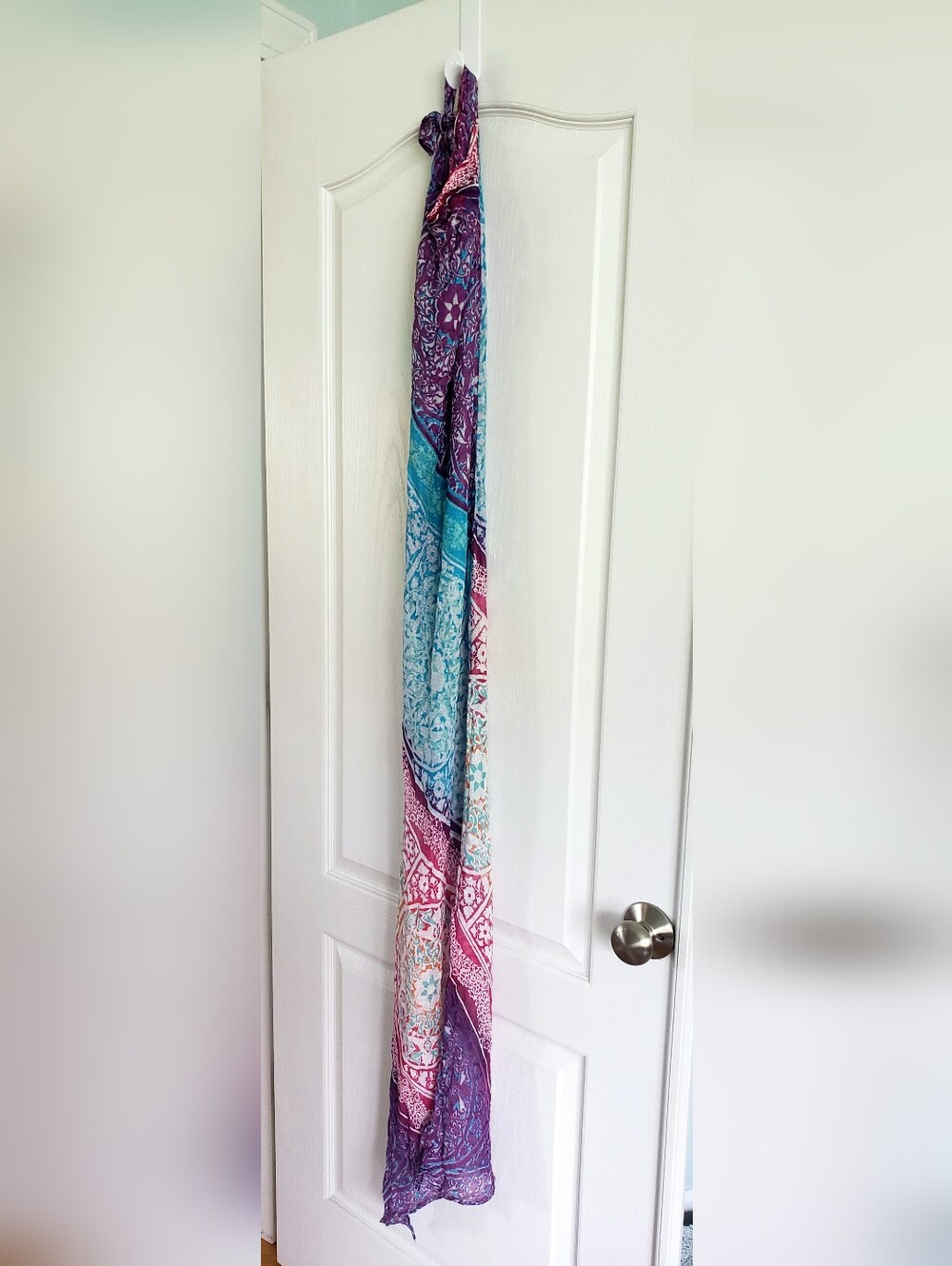 Chico’s Kaleidoscope Medallion Convertible Flip Scarf Oblong Infinity Loop Wrap - Picture 5 of 5